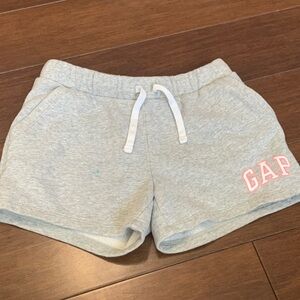 GAP Girls Athletic Gray Shorts with Pink Logo
